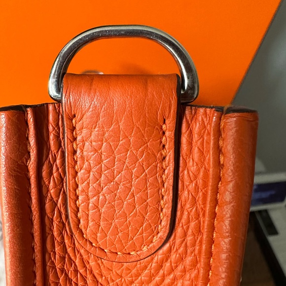 🦄Hermes Evelyne III 🦄in fire orange taurillon clemence leather PM - Picture 8 of 15